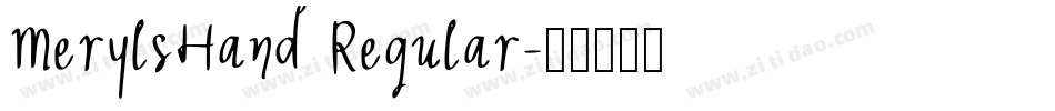 MerylsHand Regular字体转换